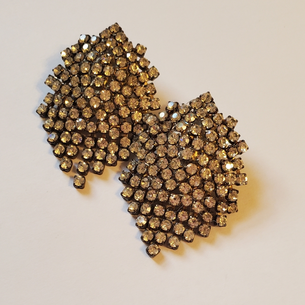 Vintage Rhinestone Dangle Earrings